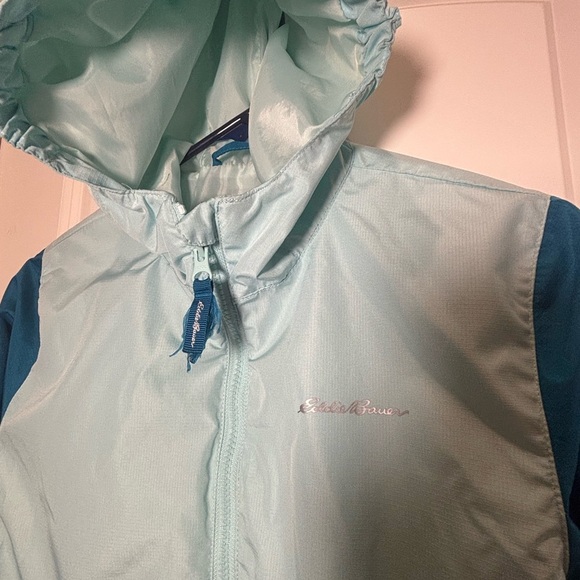 Eddie Bauer Two-Tone Blue Kids Raincoat - Picture 2 of 9